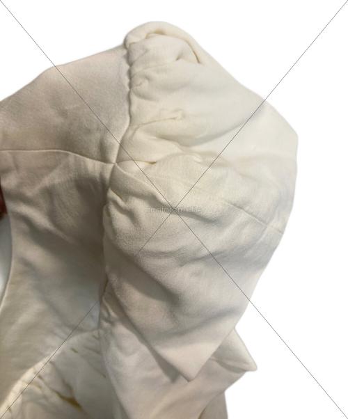 MIU MIU（ミュウミュウ）MIU MIU (ミュウミュウ) ジョーゼットフリルカラーノースリーブカットソー アイボリー サイズ:38の古着・服飾アイテム