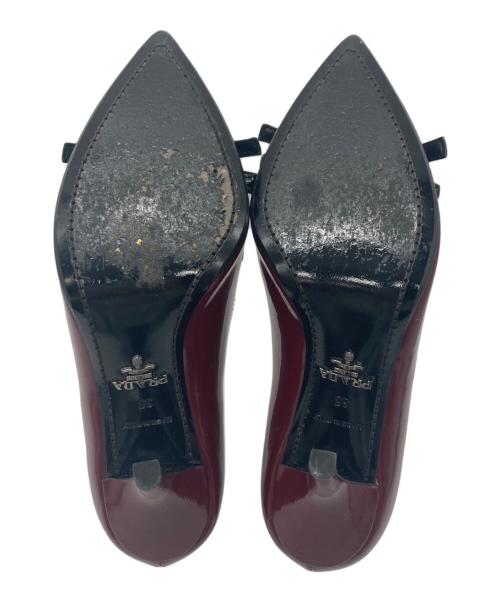 PRADA（プラダ）PRADA (プラダ) パテントパンプス レッド サイズ:35の古着・服飾アイテム