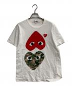 PLAY COMME des GARCONSプレイコムデギャルソン）の古着「プリントTシャツ」｜ホワイト