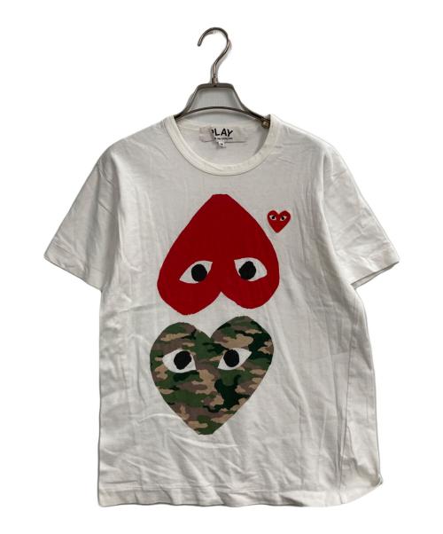PLAY COMME des GARCONS（プレイコムデギャルソン）PLAY COMME des GARCONS (プレイコムデギャルソン) プリントTシャツ ホワイト サイズ:Mの古着・服飾アイテム