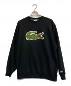 LACOSTEラコステ）の古着「別注 Big Croco Crew Sweat /ビッグクロコクルースウェット」｜ブラック