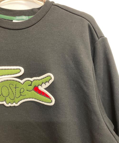 LACOSTE（ラコステ）LACOSTE (ラコステ) 別注 Big Croco Crew Sweat /ビッグクロコクルースウェット ブラック サイズ:Ｍの古着・服飾アイテム