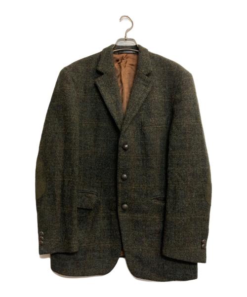 paul rosen（ポール・ローゼン）paul rosen (ポール・ローゼン) Harris Tweed (ハリスツイード) エルボーパッチテーラードジャケット グリーン サイズ:サイズ表記無しの古着・服飾アイテム