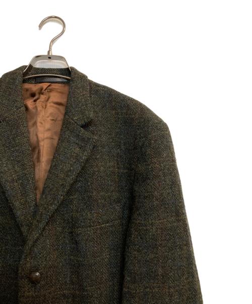 paul rosen（ポール・ローゼン）paul rosen (ポール・ローゼン) Harris Tweed (ハリスツイード) エルボーパッチテーラードジャケット グリーン サイズ:サイズ表記無しの古着・服飾アイテム
