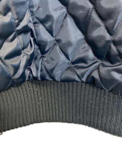 DUFFER（ダファー）DUFFER (ダファー) レザースリーブスタジャン アイボリー×ネイビー サイズ:Ｌの古着・服飾アイテム