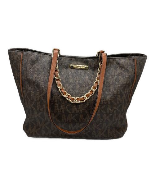 MICHAEL KORS（マイケル・コース）MICHAEL KORS (マイケル・コース) モノグラムトートバッグ ブラウンの古着・服飾アイテム