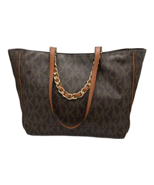 MICHAEL KORS（マイケル・コース）MICHAEL KORS (マイケル・コース) モノグラムトートバッグ ブラウンの古着・服飾アイテム