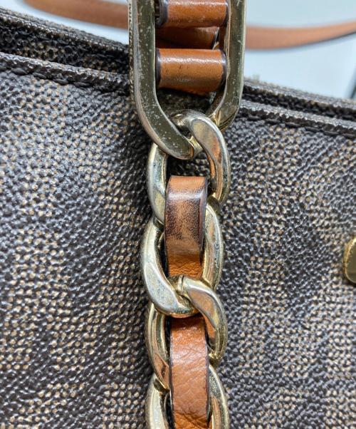 MICHAEL KORS（マイケル・コース）MICHAEL KORS (マイケル・コース) モノグラムトートバッグ ブラウンの古着・服飾アイテム