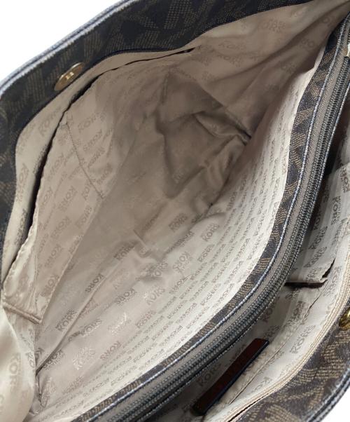 MICHAEL KORS（マイケル・コース）MICHAEL KORS (マイケル・コース) モノグラムトートバッグ ブラウンの古着・服飾アイテム