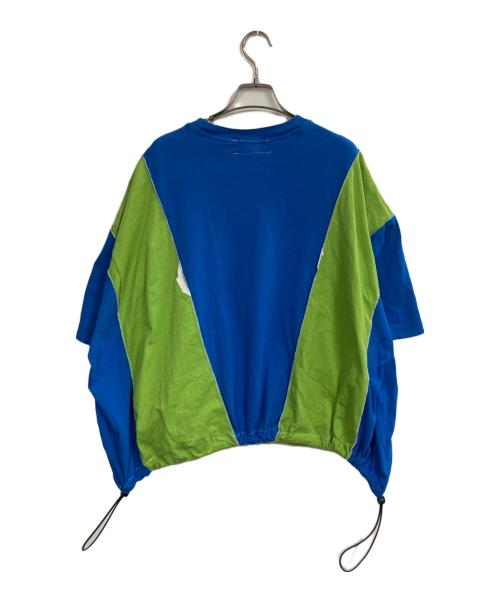 DISCOVERED（ディスカバード）DISCOVERED (ディスカバード) NEWSED TEE ブルー×グリーン サイズ:Fの古着・服飾アイテム