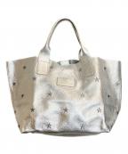 NUR DONATELLA LUCCHIヌールドナテッラルッキ）の古着「スター刺繍メタリックトートバッグ」｜シルバー