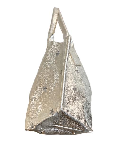 NUR DONATELLA LUCCHI（ヌールドナテッラルッキ）NUR donatella lucchi (ヌールドナテッラルッキ) スター刺繍メタリックトートバッグ シルバーの古着・服飾アイテム
