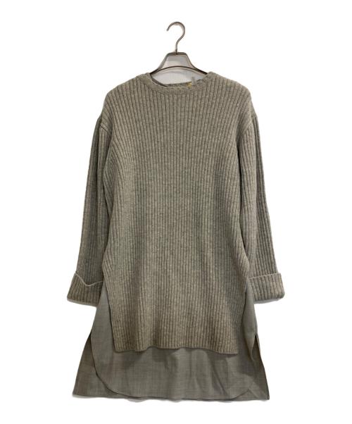 THE KEIJI（ザ・ケイジ）THE KEIJI (ザ・ケイジ) シャツレイヤードリブワンピース グレー サイズ:1の古着・服飾アイテム