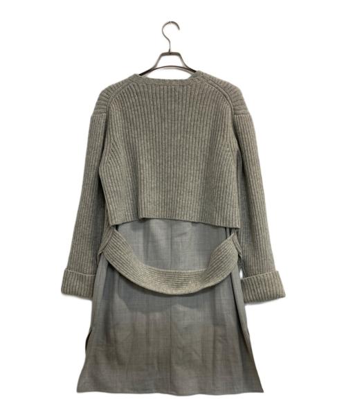 THE KEIJI（ザ・ケイジ）THE KEIJI (ザ・ケイジ) シャツレイヤードリブワンピース グレー サイズ:1の古着・服飾アイテム
