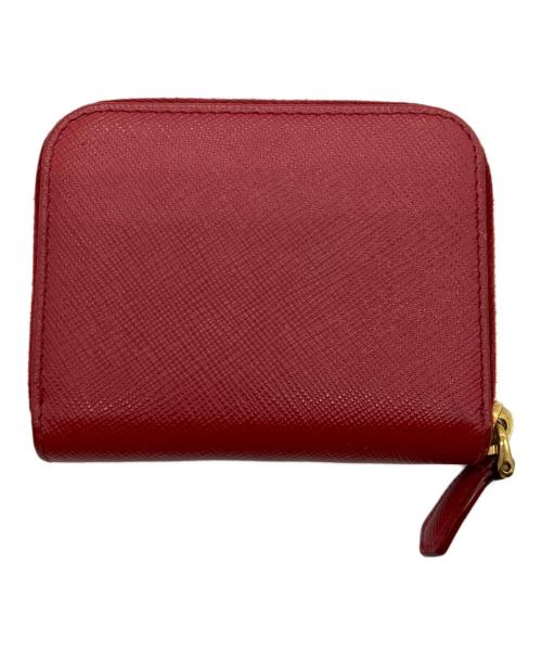 PRADA（プラダ）PRADA (プラダ) サフィアーノラウンドファスナーコインケース レッドの古着・服飾アイテム