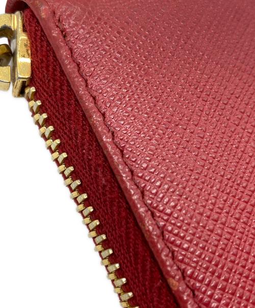 PRADA（プラダ）PRADA (プラダ) サフィアーノラウンドファスナーコインケース レッドの古着・服飾アイテム