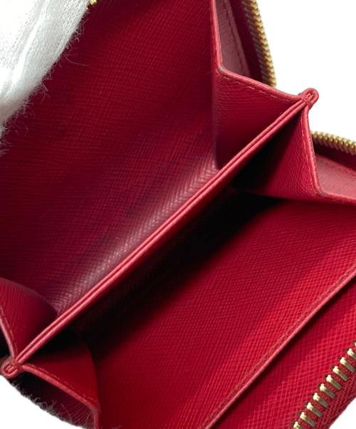 PRADA（プラダ）PRADA (プラダ) サフィアーノラウンドファスナーコインケース レッドの古着・服飾アイテム