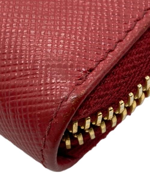 PRADA（プラダ）PRADA (プラダ) サフィアーノラウンドファスナーコインケース レッドの古着・服飾アイテム