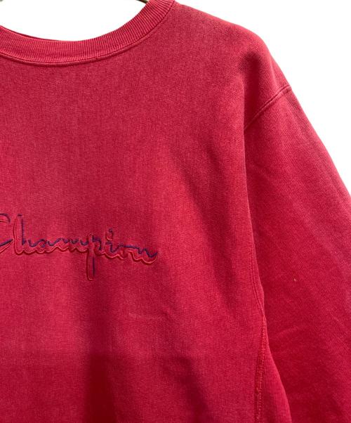 Champion REVERSE WEAVE（チャンピオン リバース ウィーブ）Champion REVERSE WEAVE (チャンピオン リバース ウィーブ) ロゴスウェット レッド サイズ:Ｌの古着・服飾アイテム