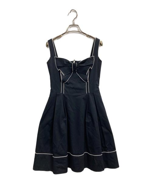 FOXEY（フォクシー）FOXEY (フォクシー) フロントリボンミニワンピ ネイビー サイズ:38の古着・服飾アイテム
