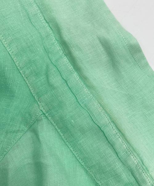 POLO RALPH LAUREN（ポロ・ラルフローレン）POLO RALPH LAUREN (ポロ・ラルフローレン) 透かしプリントリネンシャツ グリーン サイズ:Sの古着・服飾アイテム