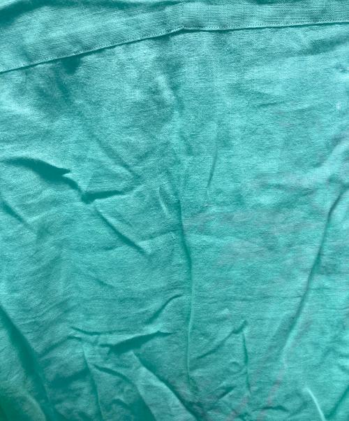 POLO RALPH LAUREN（ポロ・ラルフローレン）POLO RALPH LAUREN (ポロ・ラルフローレン) 透かしプリントリネンシャツ グリーン サイズ:Sの古着・服飾アイテム