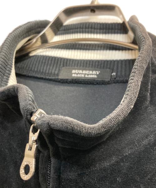 BURBERRY BLACK LABEL（バーバリーブラックレーベル）BURBERRY BLACK LABEL (バーバリーブラックレーベル) ベロアトラックジャケット ブラック サイズ:3の古着・服飾アイテム