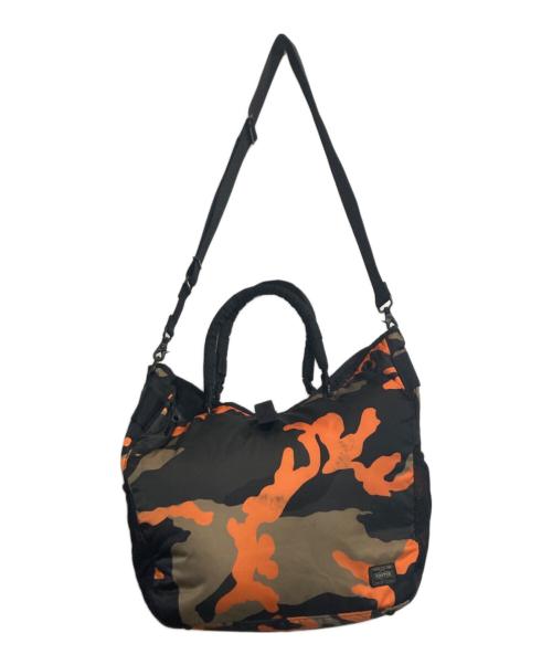 PORTER（ポーター）PORTER (ポーター) PS CAMO 2WAY TOTE オレンジ×カーキの古着・服飾アイテム