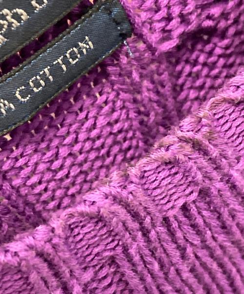 POLO RALPH LAUREN（ポロ・ラルフローレン）POLO RALPH LAUREN (ポロ・ラルフローレン) ワンポイントニット パープル サイズ:Ｓの古着・服飾アイテム