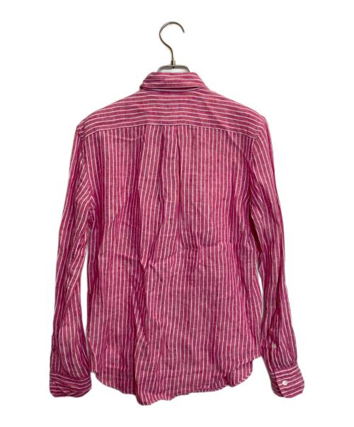 POLO RALPH LAUREN（ポロ・ラルフローレン）POLO RALPH LAUREN (ポロ・ラルフローレン) ストライプリネンシャツ ピンク サイズ:XSの古着・服飾アイテム