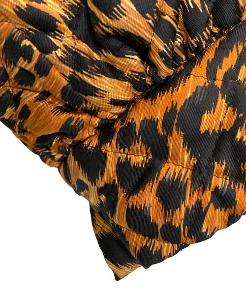 LEONARD（レオナール）LEONARD (レオナール) レオパードシルクキルティングコート ブラック×オレンジ サイズ:記載なしの古着・服飾アイテム