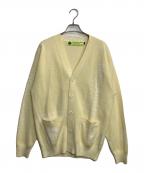 New Amsterdam Surf Associationニューアムステルダム サーフアソシエーション）の古着「ロゴVネックカーディガン」｜イエロー