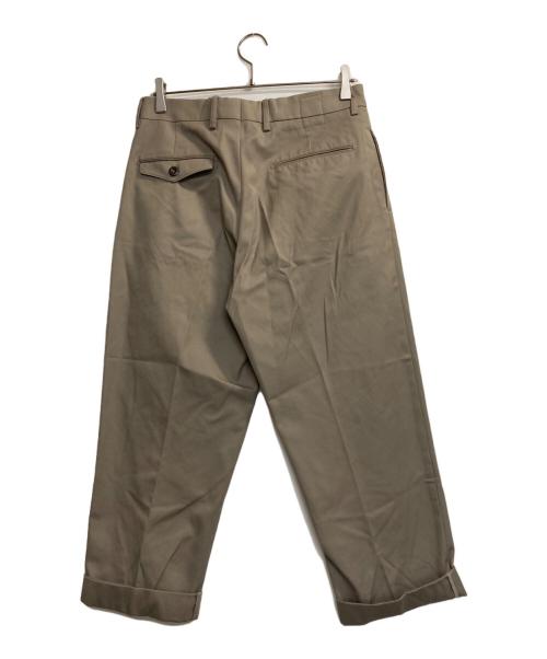 BIBLIOTHECA（ビブリアテカ）BIBLIOTHECA (ビブリアテカ) 2タックパンツ カーキ サイズ:Ｍの古着・服飾アイテム