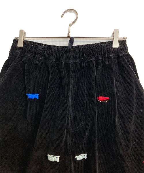 TELEVISI STAR（テレビジスター）TELEVISI STAR (テレビジスター) ワッペンコーデュロイパンツ ブラック サイズ:Mの古着・服飾アイテム