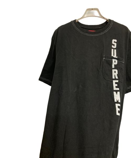 SUPREME（シュプリーム）Supreme (シュプリーム) Contrast Stitch Tee / コントラストステッチT ブラック サイズ:Lの古着・服飾アイテム
