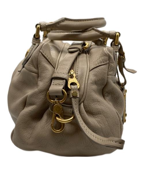 MARC JACOBS（マークジェイコブズ）MARC JACOBS (マークジェイコブズ) レザー2wayミニボストンバッグ ベージュの古着・服飾アイテム