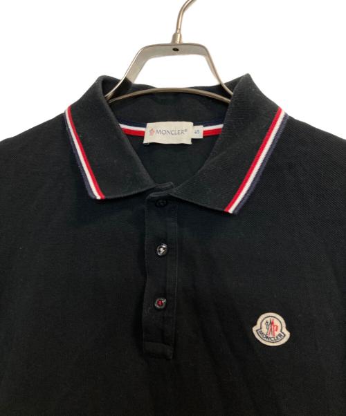 MONCLER（モンクレール）MONCLER (モンクレール) MGLIA POLO MANICA CORTA ポロシャツ ブラック サイズ:Sの古着・服飾アイテム