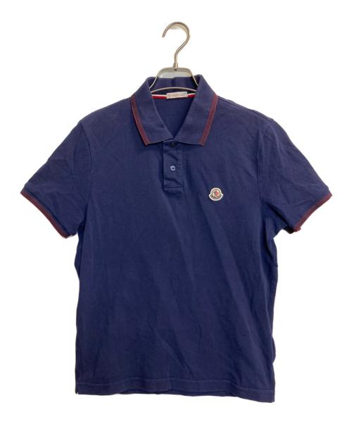 MONCLER（モンクレール）MONCLER (モンクレール) MGLIA POLO MANICA CORTA ワッペンポロシャツ  ネイビー サイズ:Sの古着・服飾アイテム
