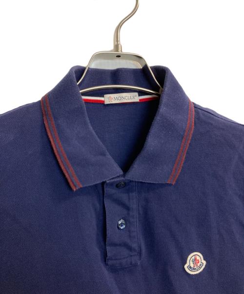 MONCLER（モンクレール）MONCLER (モンクレール) MGLIA POLO MANICA CORTA ワッペンポロシャツ  ネイビー サイズ:Sの古着・服飾アイテム