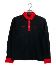 FRED PERRY（フレッドペリー）の古着「長袖ポロシャツ」｜レッド×ブラック