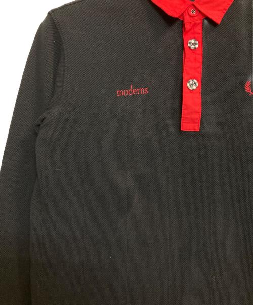 FRED PERRY（フレッドペリー）FRED PERRY (フレッドペリー) 長袖ポロシャツ レッド×ブラック サイズ:Sの古着・服飾アイテム