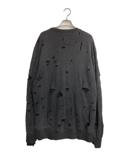 GIVENCHY（ジバンシィ）GIVENCHY (ジバンシィ) ダメージ加工スウェット ブラック サイズ:Lの古着・服飾アイテム