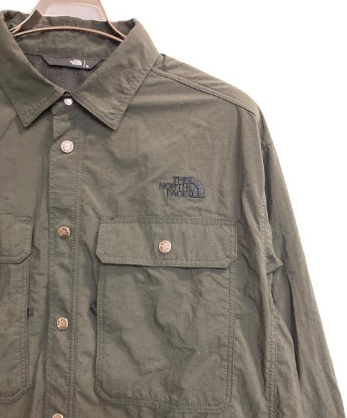 THE NORTH FACE（ザ ノース フェイス）THE NORTH FACE (ザ ノース フェイス) Long Sleeve Canopy Work Shirt/ロングスリーブキャノピーワークシャツ グリーン サイズ:ＸＬの古着・服飾アイテム
