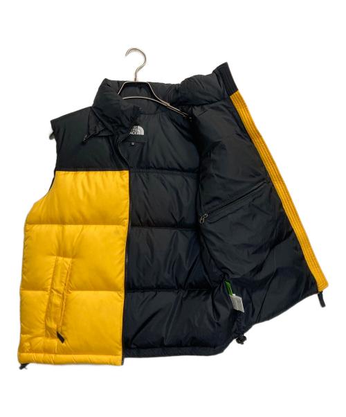 THE NORTH FACE（ザ ノース フェイス）THE NORTH FACE (ザ ノース フェイス) Nuptse Vest/ヌプシダウンベスト ブラック×イエロー サイズ:Sの古着・服飾アイテム
