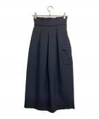 freyフレイ）の古着「EASY COCOON SKIRT/イージーコクーンスカート」｜ネイビー