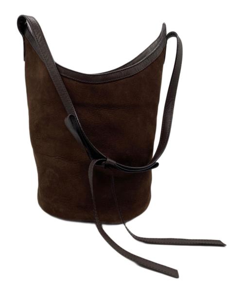 huw（ヒュー）huw (ヒュー) bow bag/ワンショルダーバッグ ブラウンの古着・服飾アイテム