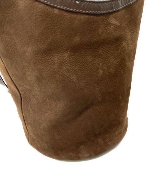 huw（ヒュー）huw (ヒュー) bow bag/ワンショルダーバッグ ブラウンの古着・服飾アイテム