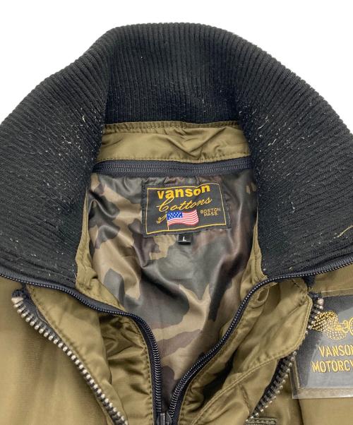 VANSON（バンソン）VANSON (バンソン) フライトジャケット グリーン サイズ:Lの古着・服飾アイテム