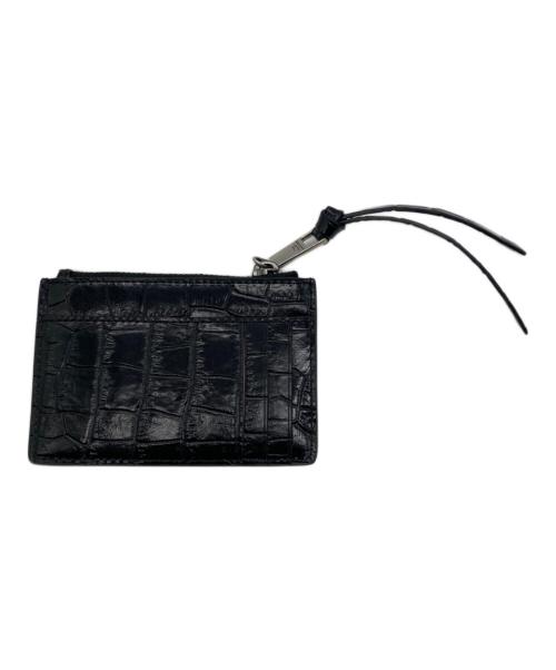 MARC JACOBS（マークジェイコブズ）MARC JACOBS (マークジェイコブズ) クロコエンボストップジップマルチウォレット ブラックの古着・服飾アイテム