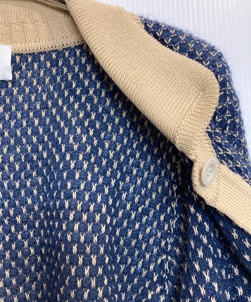 6(ROKU) BEAUTY&YOUTH（ロク ビューティーアンドユース）6(ROKU) BEAUTY&YOUTH (ロク ビューティーアンドユース) コットンモヘアナイロンシャツカーディガン ネイビー サイズ:記載なし(実寸サイズ参考)の古着・服飾アイテム